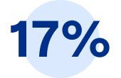 17 per cent 